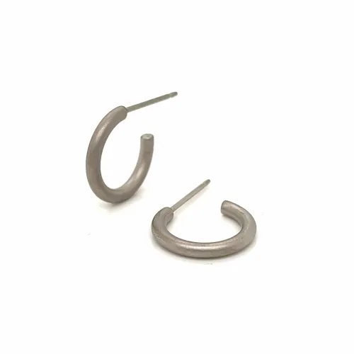 Small Round Natural Hoop Earrings